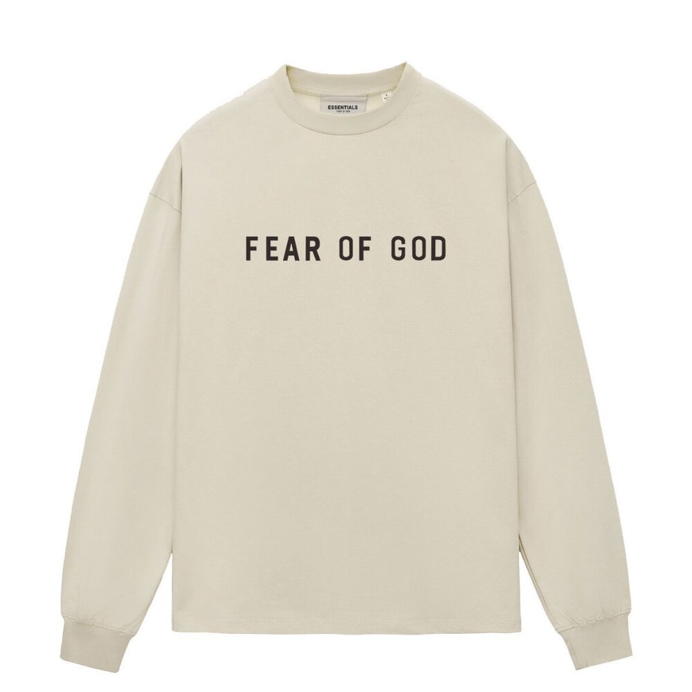 ESSENTIALS 3D Silicone Lettering Long Sleeve T-Shirt